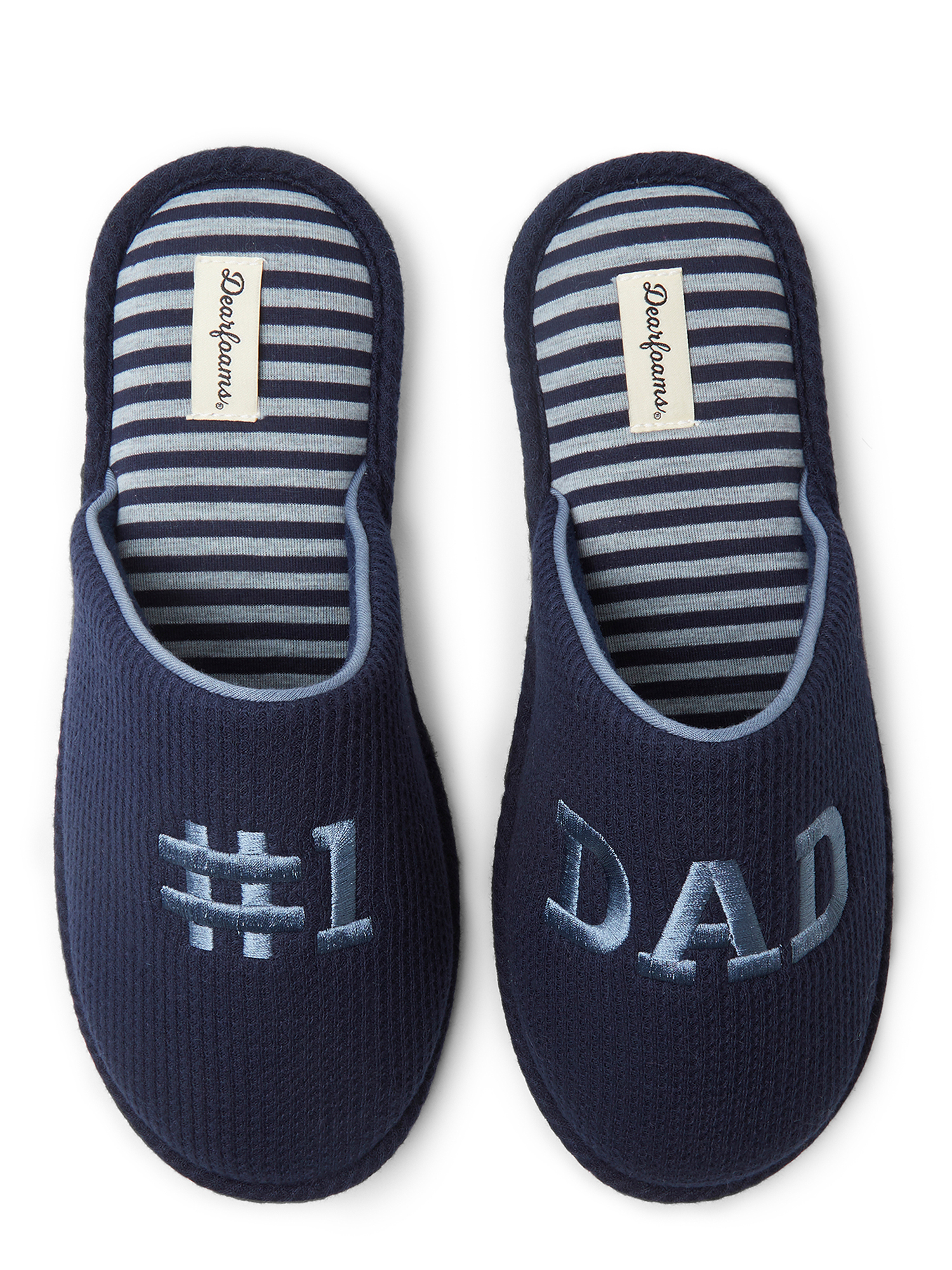 Dearfoams #1 Dad Father\\\'s Day Novelty Scuff Slipper (Men\'s)